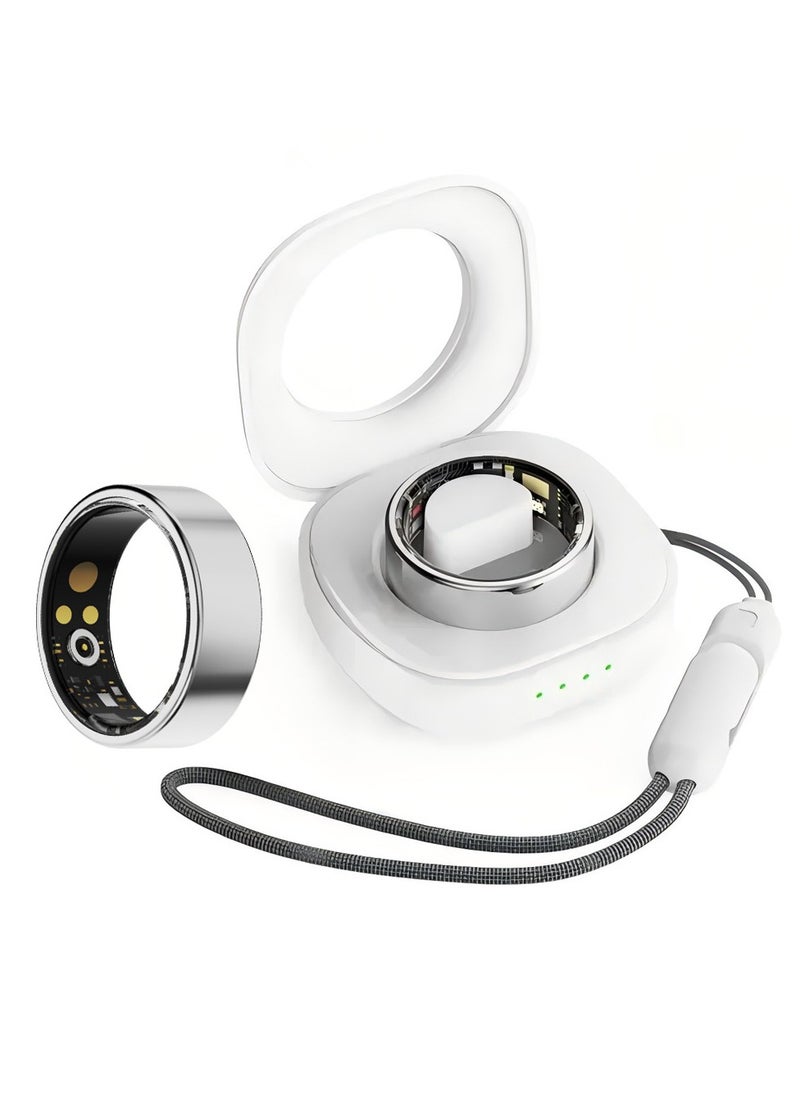 Furtey Smart Ring Health Tracker for Women & Men Continuously Records Sleep Quality Heart Rate Temperature Blood Oxygen and Pedometer  - Image 1