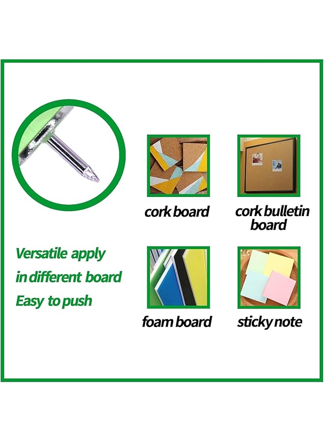 erorex Green Leaf Push Pins Decorative Push Pins Green Leaves Flat Thumbtacks Creative Thumbtacks For Whiteboard Corkboard Photo Wall Map Bulletin Board Office Or Home Decoration Set Of 20 - Image 4
