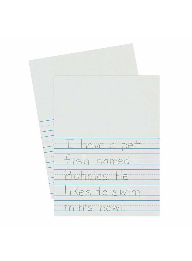 Pacon 2656 Newsprint Handwriting Paper, Picture Story, 7/8" x 7/16" x 7/16" Ruled 9" x 12", Ruled Short, 500 Sheets - Image 1
