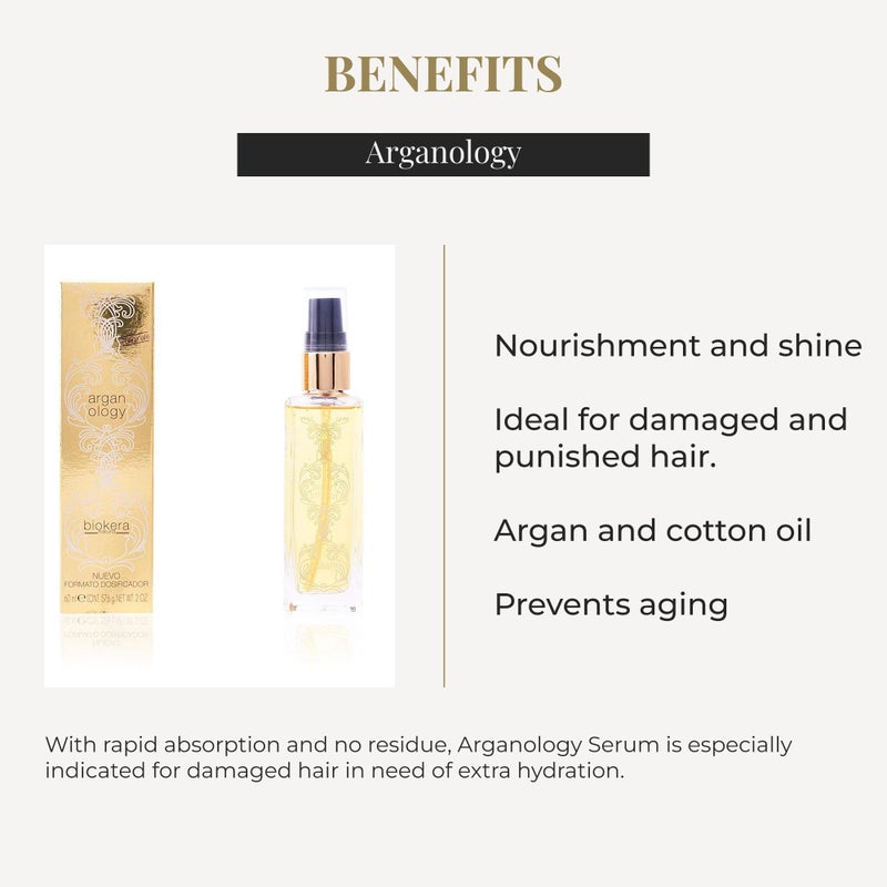 Salerm ساليرم - سيروم زيت الأركان للشعر - بيوكيرا أركانولوجي - 60 مل - للشعر الجاف جداً والتالف - تغذية ولمعان - ينشط الشعر - ترطيب إضافي - Image 3