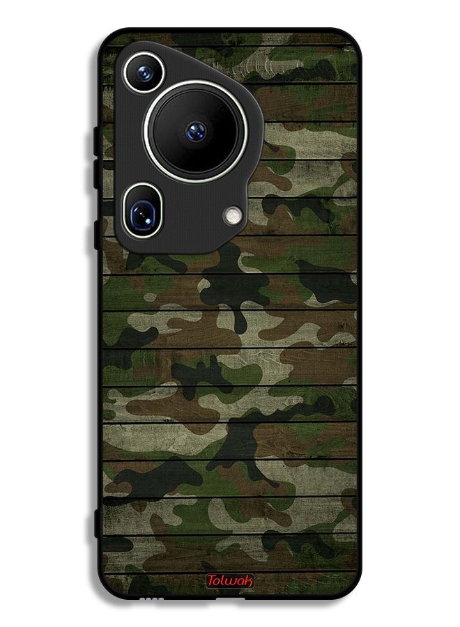Tolwak Huawei Pura 70 Ultra Protective Case Cover Camouflage Wooden Pattern - Image 1