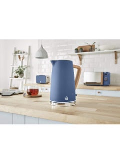 Swan BLUN Nordic Jug Kettle  Wood Effect Soft Touch 1.7L 3KW, Matte Blue SK14610W  - Image 4