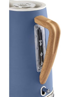 Swan BLUN Nordic Jug Kettle  Wood Effect Soft Touch 1.7L 3KW, Matte Blue SK14610W  - Image 3