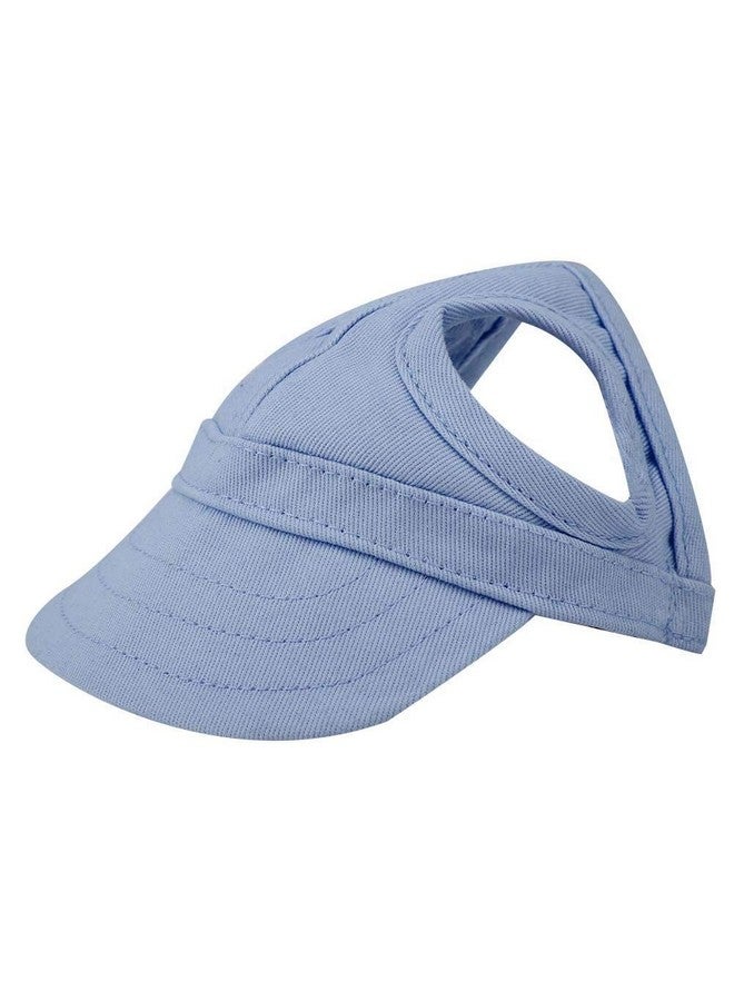 Fdit Pet Dog Sun Protection Visor Hat With Adjustable Strap Sport Hat (Blue L) - Image 1