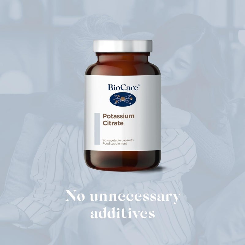 BioCare Potassium Citrate Vegetable Capsules Supports Nervous and Muscle Function and The Maintenance of Normal Blood Pressure Vegan Friendly 90 Capsules - Image 3