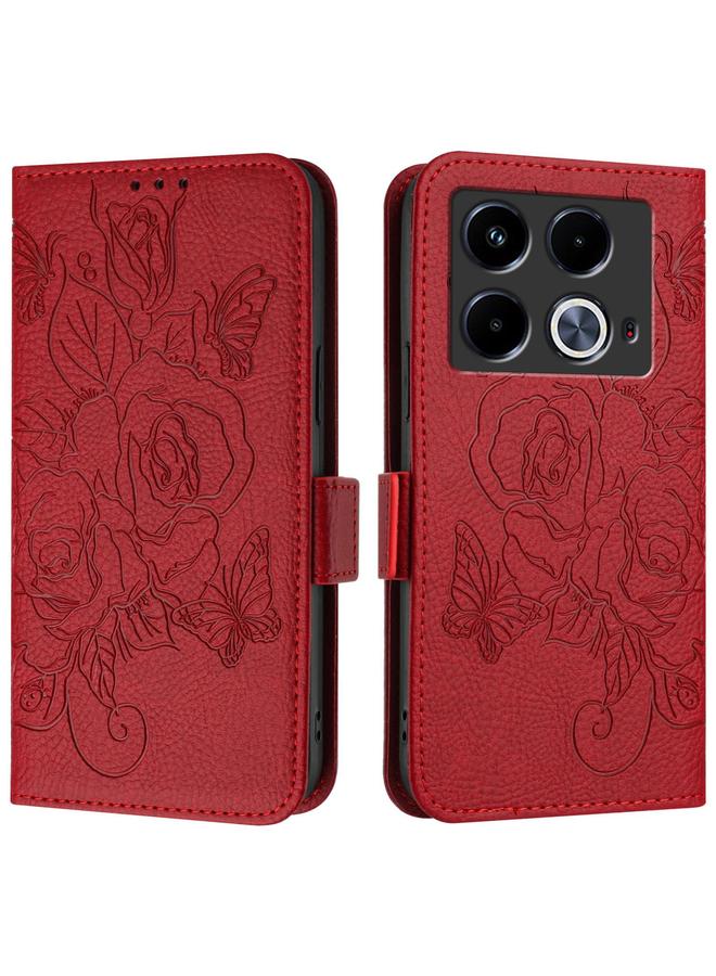 S-TOP Case For Infinix Note 40 4G Embossed Rose RFID Anti-theft Leather Phone Case - Image 2