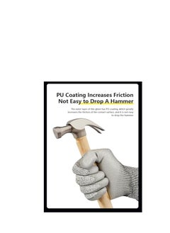Plan A Industrial Cut Resistant Glove, Ideal for Home and Professional Maintenance and Repairs. Provides Superior Protection for Hands from Cut and Burn, High Performance Materials  - Image 4