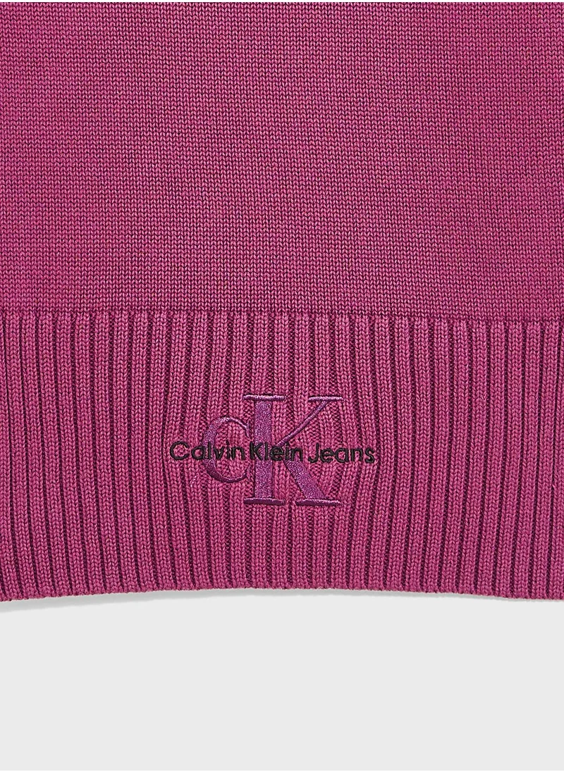 CALVIN KLEIN Monologo Detailed Scarf