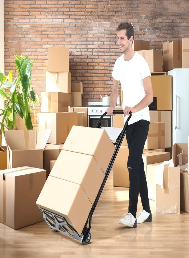 HOME CUBE 3-Step Folding Step Ladder & Hand Truck Dolly Combo, Skid-Free Steps, Heavy Duty Dolly Cart, Aluminum Lightweight Portable Utility Cart & Stepladder for Home, Office, Garage Industrial Need - Image 4
