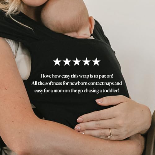 WildBird - Aerial Buckle Wrap - 0-6 Months - Large (L-4XL) Raven - Newborn Baby Carrier - Front Carry - Soft Fabric, Straps, Head Support, Padded Waist Belt - Baby Essentials - New Mom Gifts - Image 4