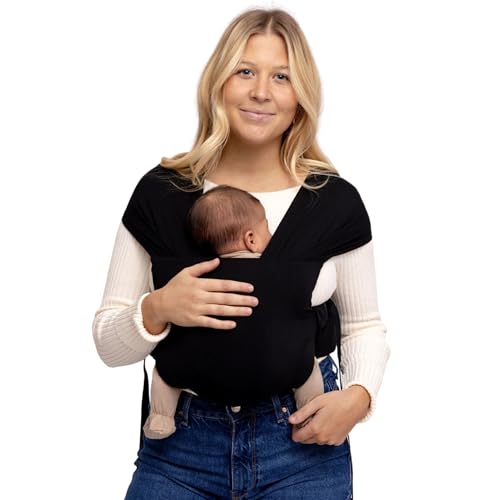 WildBird - Aerial Buckle Wrap - 0-6 Months - Large (L-4XL) Raven - Newborn Baby Carrier - Front Carry - Soft Fabric, Straps, Head Support, Padded Waist Belt - Baby Essentials - New Mom Gifts - Image 1