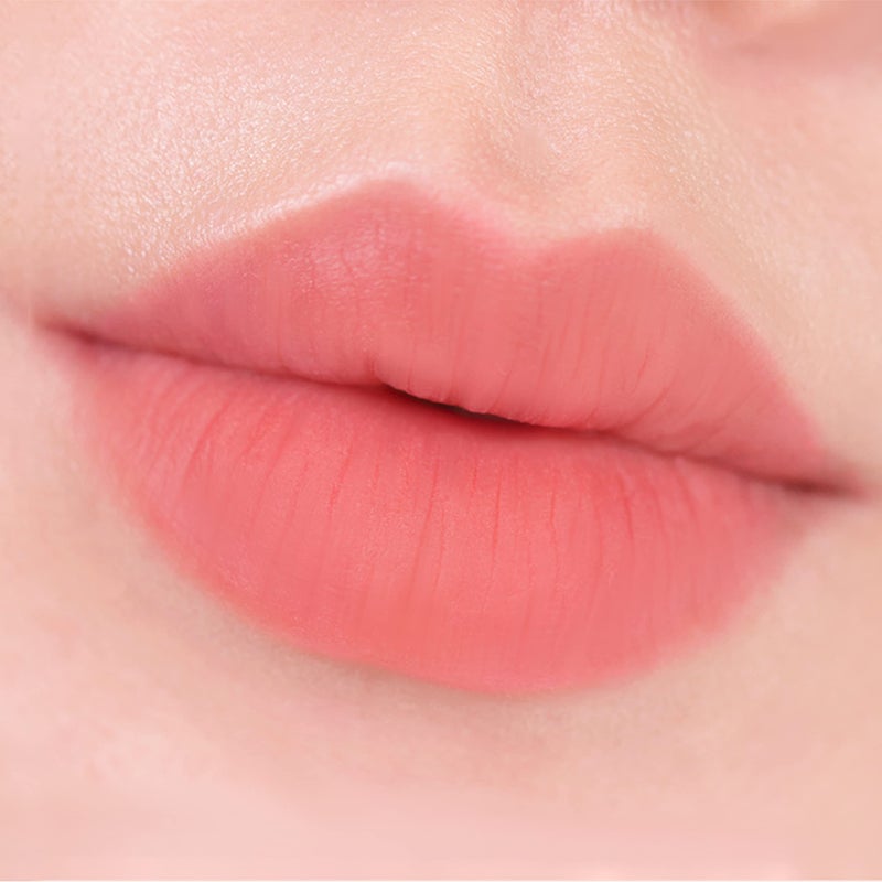 Amuse SEOUL DEW VELVET TINT 01 BOKSOONGA BLOSSOM | Soft matte peach | Velvety, matte, moisturizing, long-lasting color, transfer proof, vegan - Image 2
