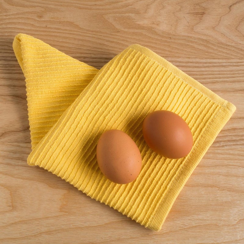Now Designs Kitchen Dishcloths Ripple, Set of 4, Lemon Yellow, 4 Count - Image 5