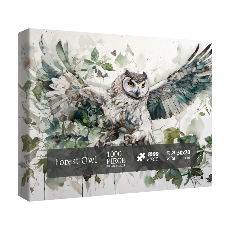 BBOLDIN Owl Bird Puzzles for Adults Animal Art Jigsaw Puzzles 1000 Pieces Fantasy Forest Painting Puzzle - Image 3