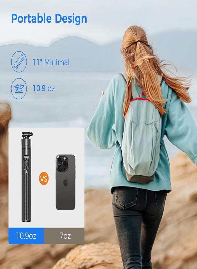 Liphisy Selfie Stick Travel Tripod for Cell Phone with Remote Control and Phone Holder, Extendable Selfie Stick for iPhone, iPhone Tripod for Video Recording, Cell Phone Tripod Stand, 63 Inch, Black - Image 5