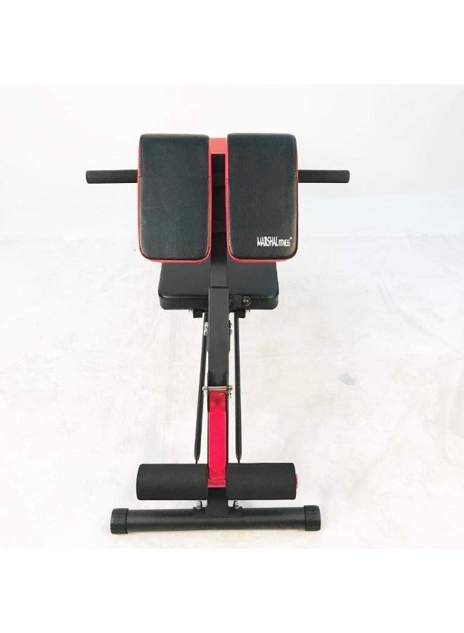 Marshal Fitness طاولة مارشال فيتنس متعددة الوظائف لتمرين الجسم الكامل الشامل مع تمديد الظهر الفائق، كرسي روماني، طاولة جلوس قابلة للتعديل، طاولة مائلة، طاولة مسطحة - Image 5