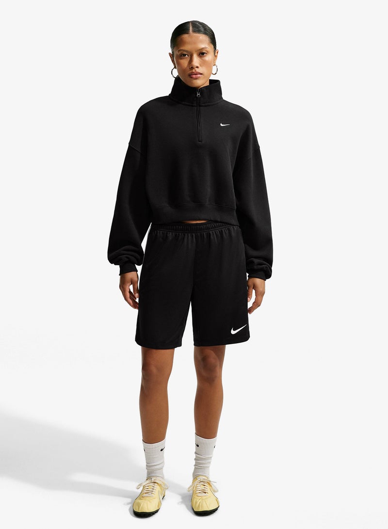 Nike Studio Fleece Medium Oversized Cropped Sweatshirt - Image 1