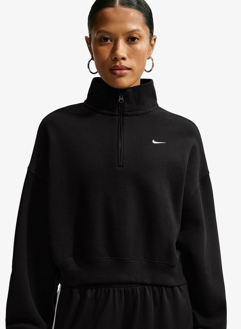 Nike Studio Fleece Medium Oversized Cropped Sweatshirt - Image 4