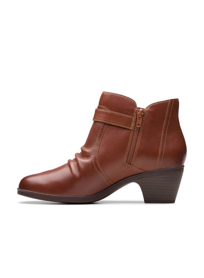 clarks Women's Emily2 Opal Ankle Boot, Tan Leather, 12 - Image 3