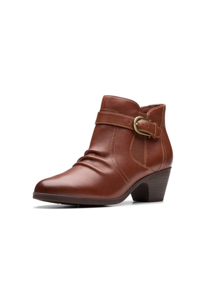 clarks Women's Emily2 Opal Ankle Boot, Tan Leather, 12 - Image 1