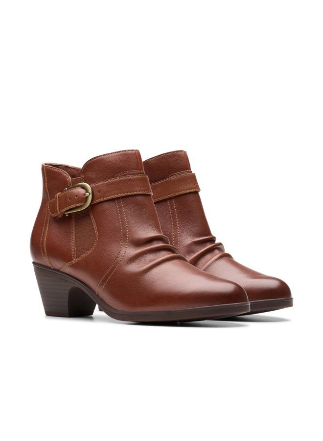 clarks Women's Emily2 Opal Ankle Boot, Tan Leather, 12 - Image 5
