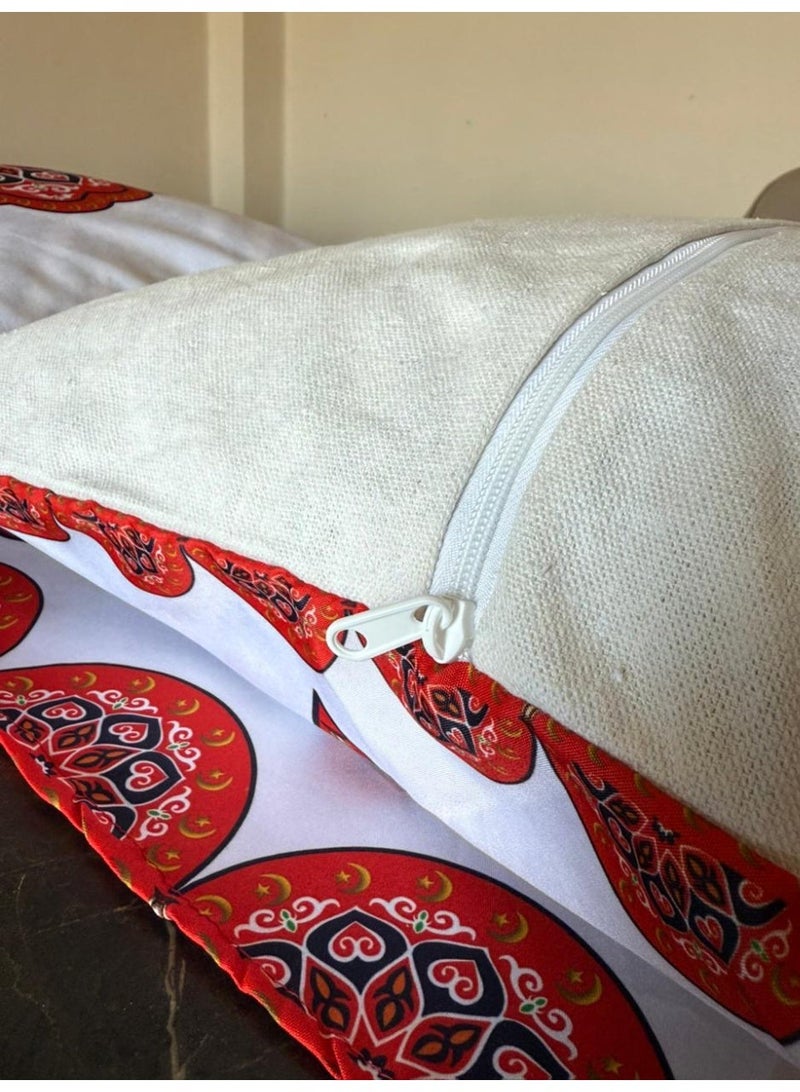 طقم زينة رمضاني عالي الجودة، مفرش طاولة من الكتان مع غطاءين للوسائد، للزينة - Image 5