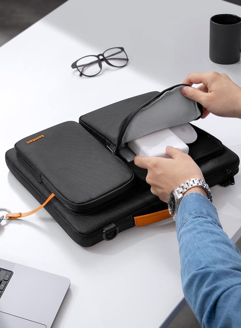 Tomtoc Defender-A42 360 Protective Laptop Shoulder Bag for 15.6 Inch Acer Aspire 3/5/7 Laptop, HP Pavilion 15.6, Dell Inspiron 15 3000, 15.6 ASUS ROG Zephyrus, 2020 New Dell XPS 17, Waterproof Accessory Case - Image 4