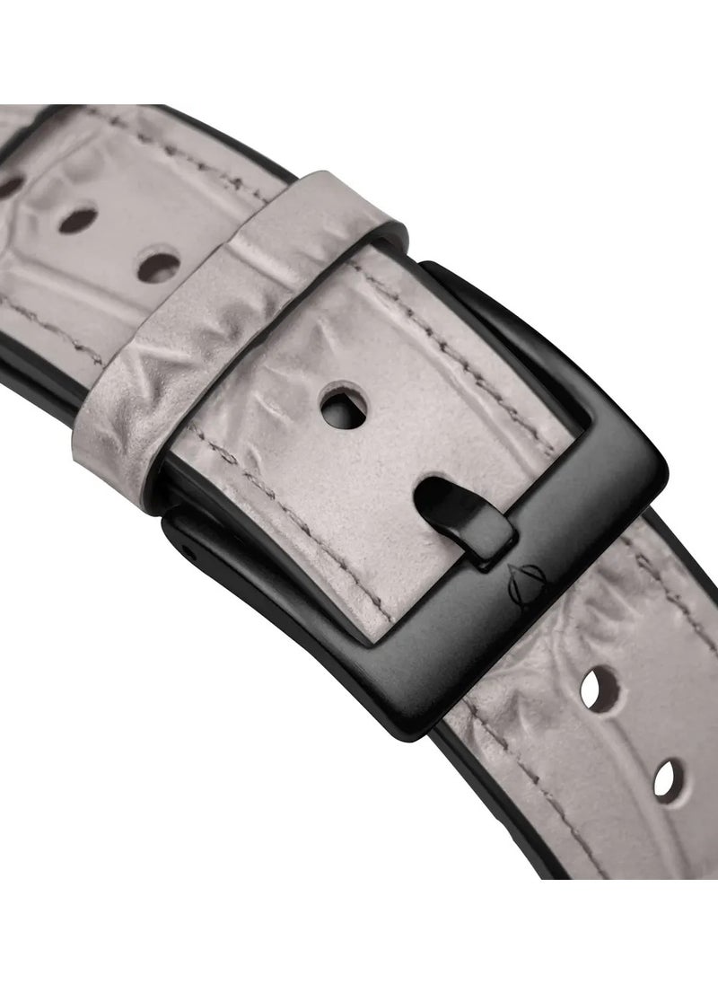 A-CASE - A-Case its My Case Javan Series Genuine Leather Band Compatible with Apple watch Series Ultra 1/2 ,7,6,5,4,3, SE Sizes 42/44/45/49MM B - White - Image 1