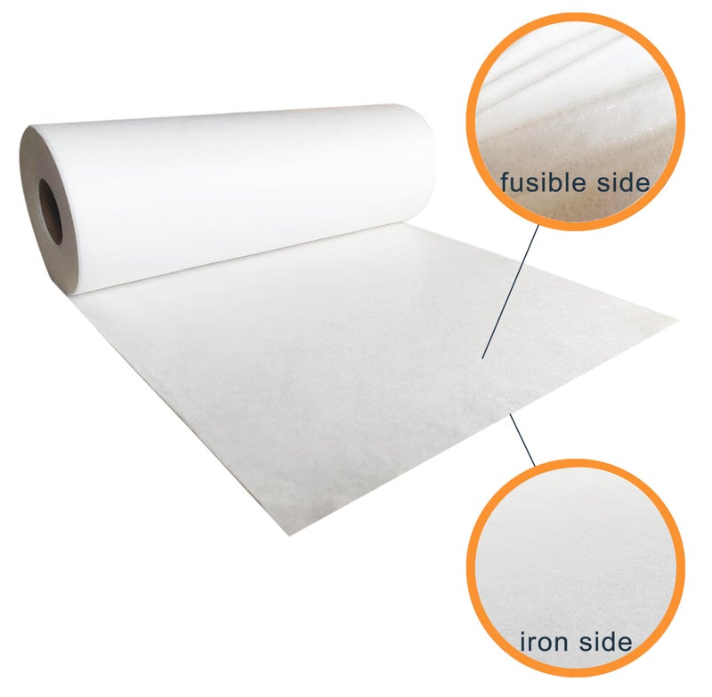 HimaPro Fusible Iron on Embroidery Stabilizer Backing 12 inch x 25 Yard Roll (Cutaway), White - Image 2