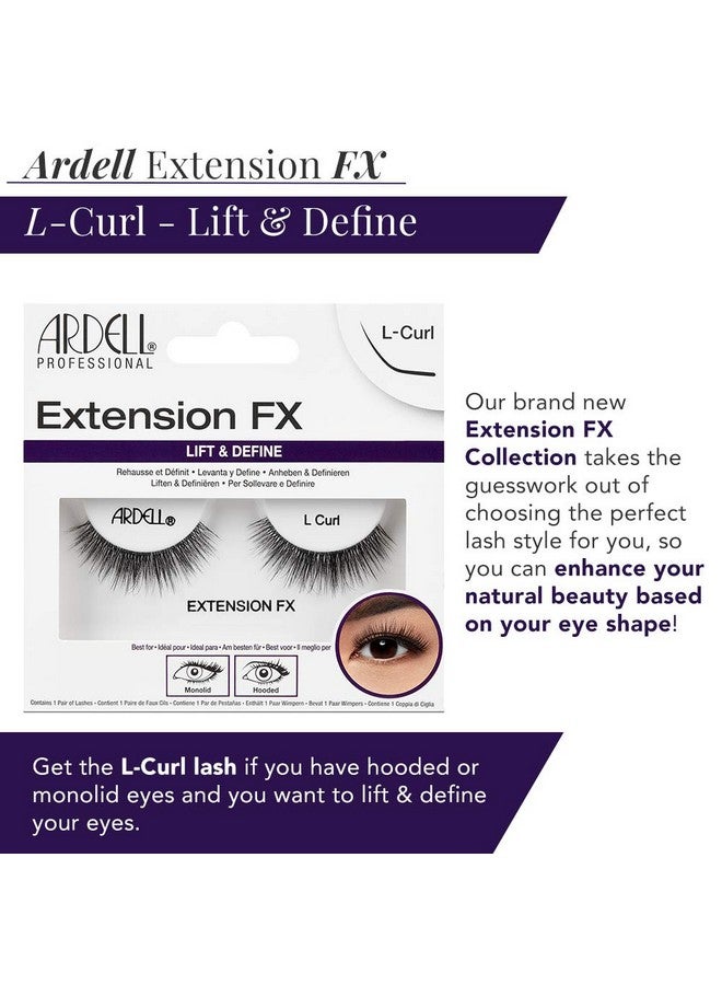 أرديل رموش أرديل إكستنشن إف إكس إل كيرل الصناعية لرفع وتحديد العيون، عبوة من 4 قطع - Image 1