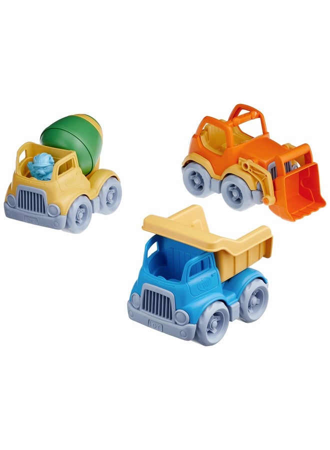 Green Toys مجموعة شاحنات البناء من الألعاب الخضراء 3 قطع - Image 1