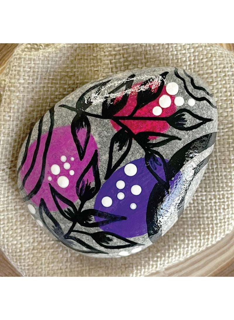 Hinkler - Hinkler Craft Maker Paint Pen Rock Art Kit - DIY Rock Painting Set Includes a 24-page book, 4 rocks, paint pens, a metallic gold pen, a permanent marker, a 5ml pot of white paint and a paintbrush, Rock Art Projects, Custom Painted Stones,  Outdoor Décor - Image 1