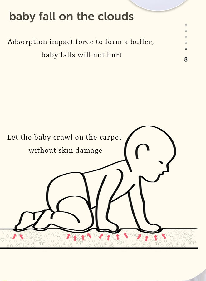 24PCS Puzzle Play Mats Thickened Plush Foam Interlocking Floor Mat Soft Anti-Slip Puzzle Area Square Rug Playmat for Children Room Bedroom Home Playroom Decoration (White+Pink) - Image 5