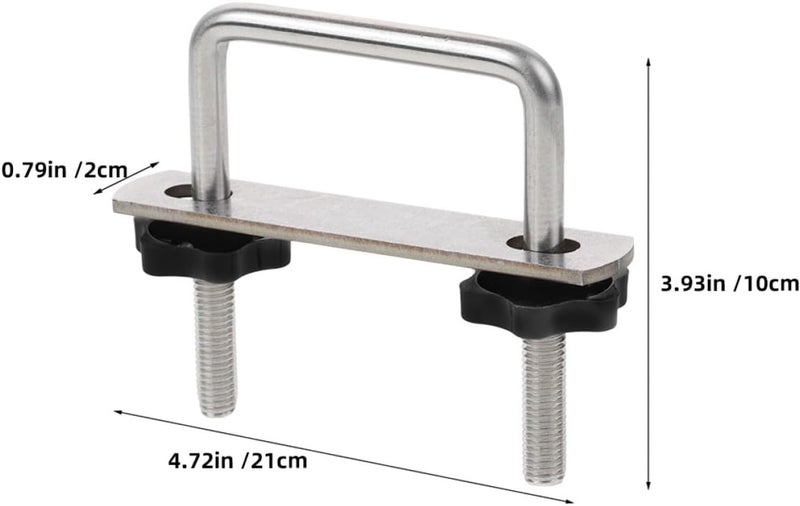 Uonlytech Universal Roof Rack Clamp U-Bolt 8cm Diameter Car Cargo Carrier Crossbar Hanger Clip Mounting Bracket for Automotive Rooftop Luggage Rack Accessories - Image 2