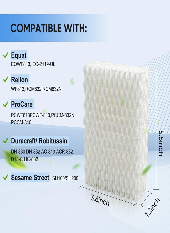 HOMJOY 3 Pack WF813 Humidifier Filter Replacement for Equate EQWF813 EQ-2119-UL,ReliOn WF813 RCM-832 RCM-832N, ProCare PCWF813 PCWF-813 PCCM-840 PCCM-832N Cool Mist Humidifier Filters - Image 2