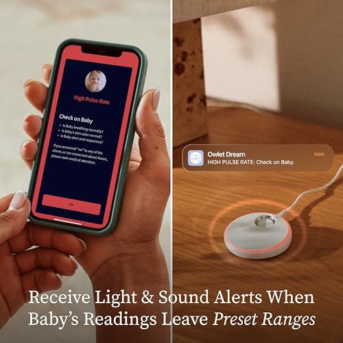 Owlet Dream Sock – Smart Wearable Baby Monitor, Infant SpO2 Monitor Tracks Heart Rate & Oxygen - Parents Receive Alerts, Sleep & Health Insights via App - Bedtime Blue - Image 4