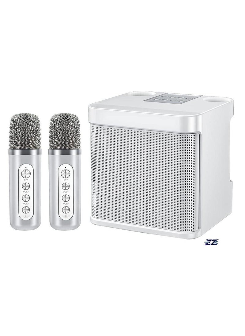 ELTRAZONE Karaoke Machine with 2 Wireless Microphones – Portable Bluetooth PA System, Echo & Vocal Cut, TF & AUX-in Support, Ideal for Adults & Kids, Home Parties, Meetings, and Singing Fun – Perfect Gift for Karaoke Lovers, Family Entertainment & Events - Image 1