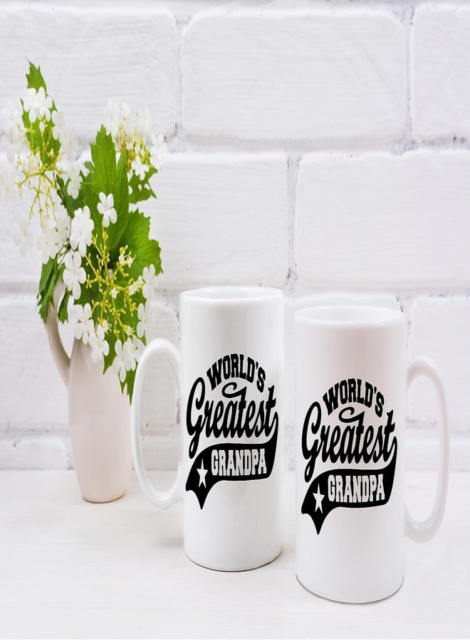 QASHWEY Grandpa Mug, Grandpas Birthday Gifts Coffee Mug, Gifts for Grandpas, BestGrandpa Gifts, GrandpaGifts from Grandchildren Coffee Cups Ceramic 11oz, World's Greatest Grandpa Tea Cup - Image 5