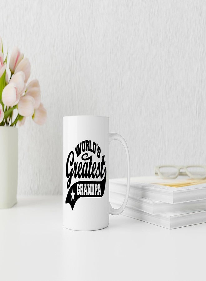 QASHWEY Grandpa Mug, Grandpas Birthday Gifts Coffee Mug, Gifts for Grandpas, BestGrandpa Gifts, GrandpaGifts from Grandchildren Coffee Cups Ceramic 11oz, World's Greatest Grandpa Tea Cup - Image 3