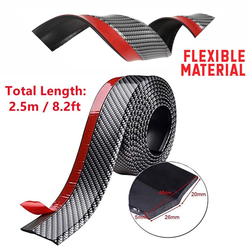 Asryd شفاط أمامي من ألياف الكربون لسيارة مع جوانب جانبية (2.5م / 8.2قدم) واقي ضد الخدوش سهل القص مقاوم للماء لملحقات السيارات لسيارة BMW M5 - Image 2