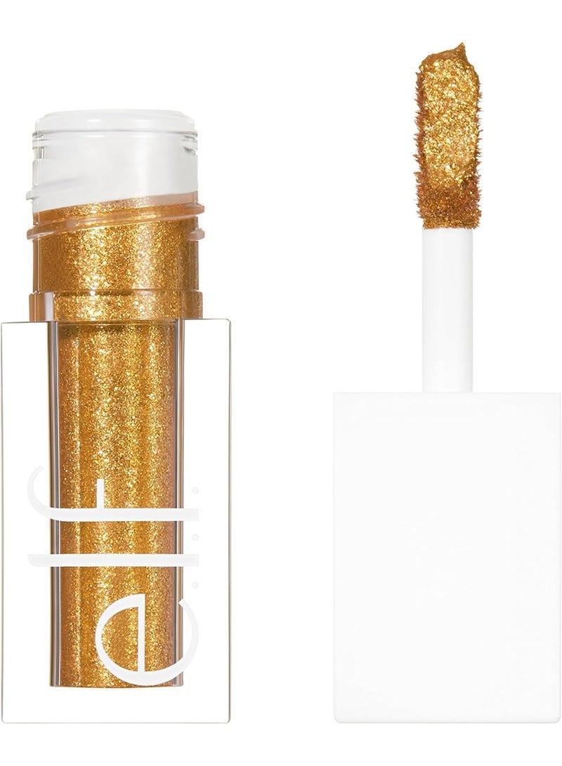 elf Liquid Glitter Eyeshadow, One Swipe Coverage, Comfortable Wear with Minimal Fallout, Long-Lasting Glitter, 24K Gold - Image 1