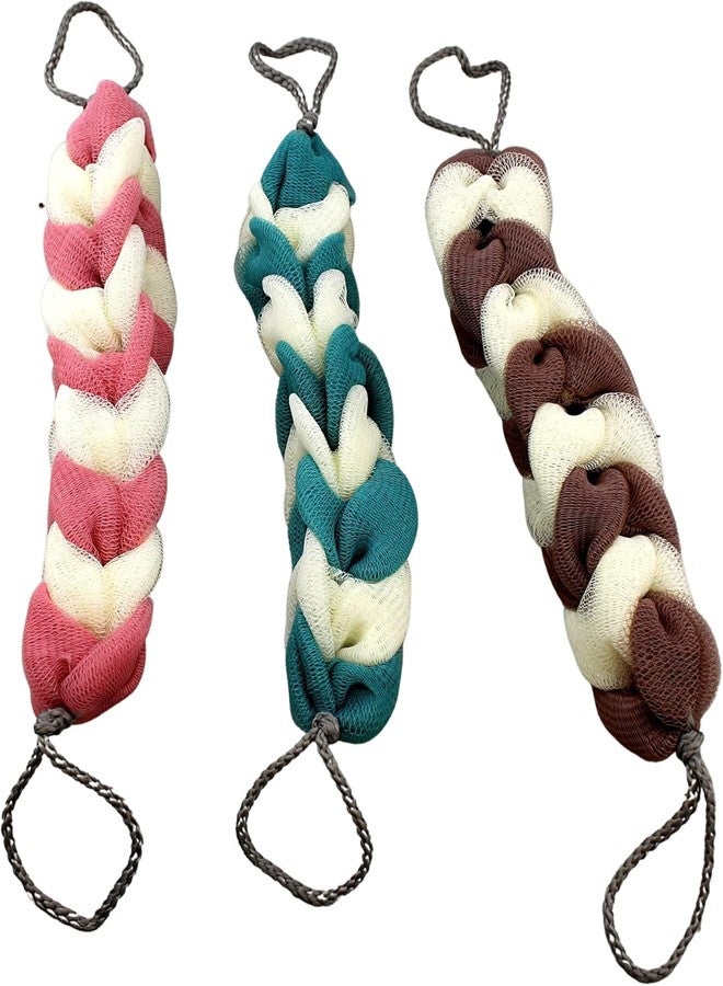 Royal Bird Long Stretch Back Sponge with Rope Handles Back Scrubber Bath Shower Mesh Sponge Exfoliating Body Scrub Stretch Braided Loofah for Men and Women (Long Loofha, 2Pcs) - Image 5
