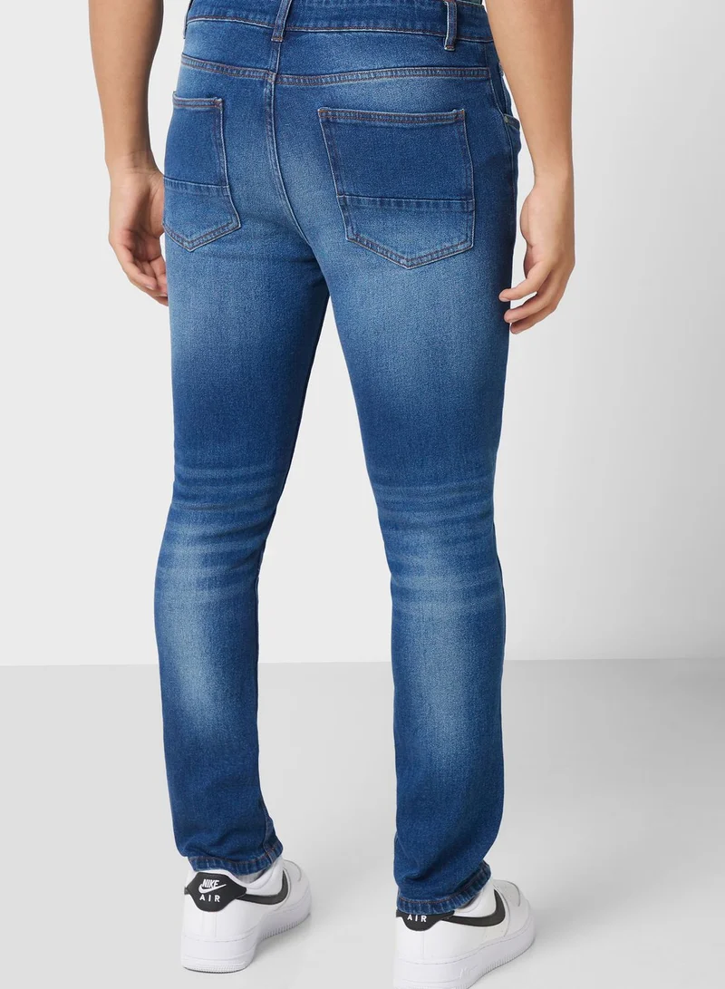Seventy Five Slim Fit Washed Jeans
