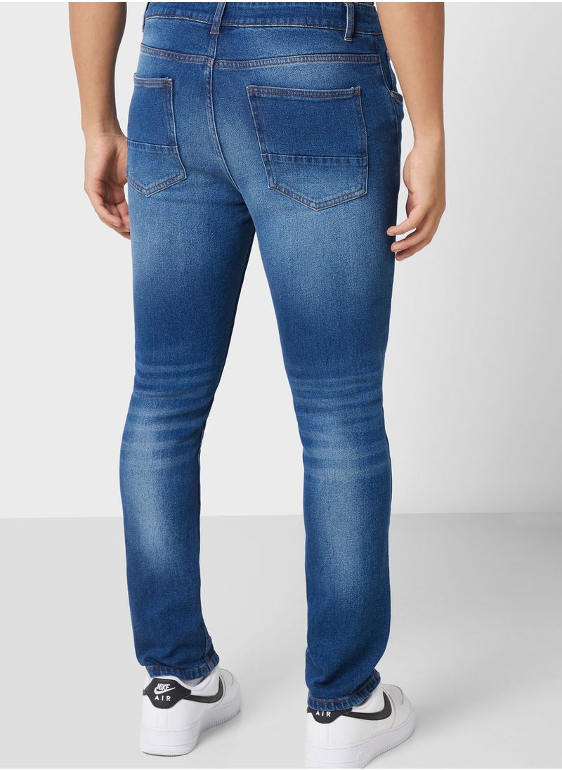 Seventy Five - Slim Fit Washed Jeans - Image 1