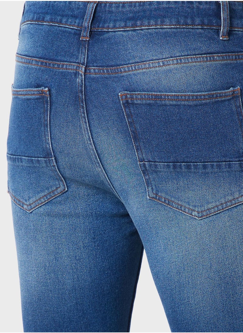 Seventy Five - Slim Fit Washed Jeans - Image 1