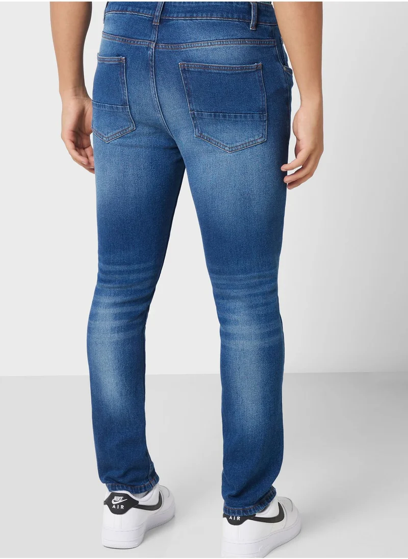 Seventy Five Slim Fit Washed Jeans