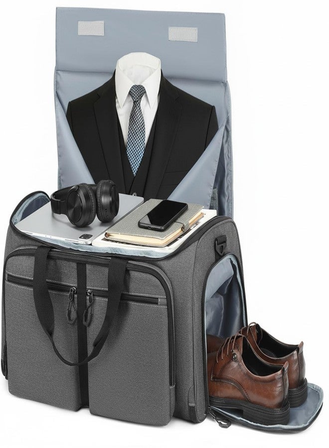 HAMBOLY Convertible Garment Duffle Bags for Travel, Garment Bag with Shoe & Laptop Compartment, 2 in 1 Carry on Suit Garment Bags for Men Women, All in One Hanging Suit Travel Bag for Airplanes, 55L - Image 1