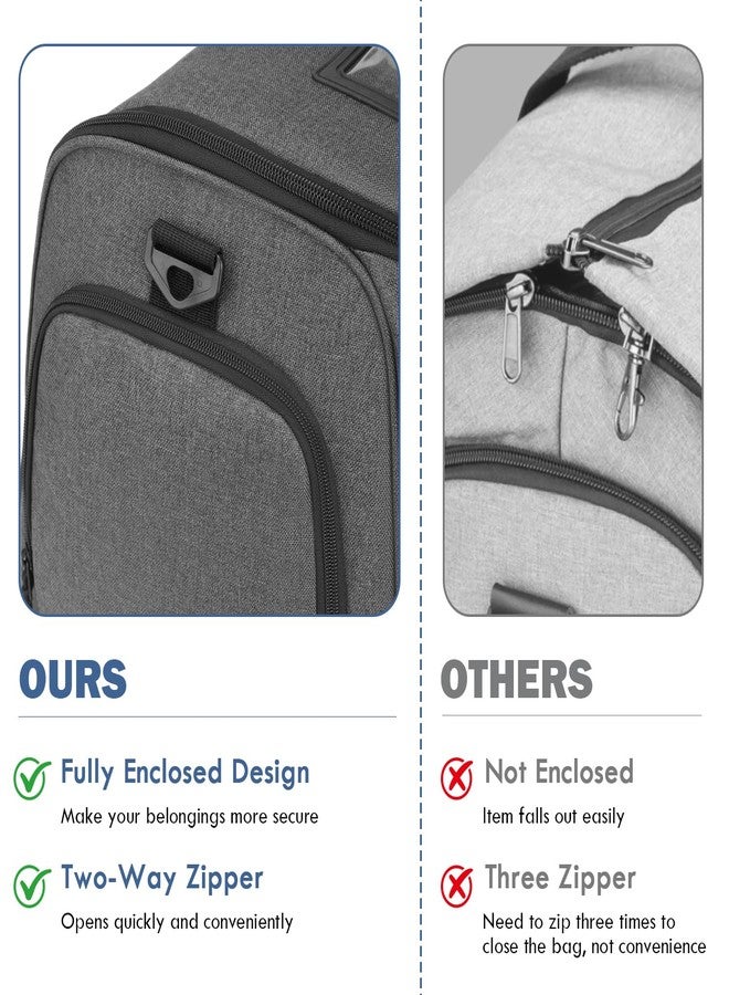 HAMBOLY Convertible Garment Duffle Bags for Travel, Garment Bag with Shoe & Laptop Compartment, 2 in 1 Carry on Suit Garment Bags for Men Women, All in One Hanging Suit Travel Bag for Airplanes, 55L - Image 5