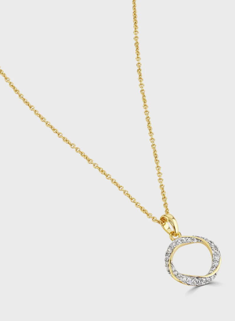 باكلي لندن Two-Tone Viennese Hoop Short Necklace