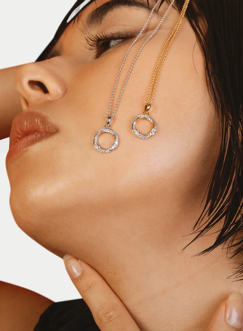 باكلي لندن Two-Tone Viennese Hoop Short Necklace